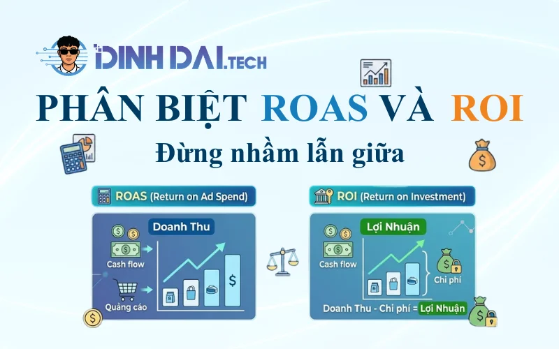 Phân biệt ROAS và ROI Đừng nhầm lẫn giữa “Doanh thu” và “Lợi nhuận”