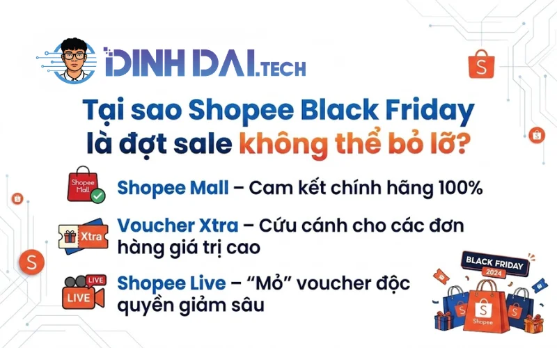 Tại sao Shopee Black Friday là đợt sale không thể bỏ lỡ