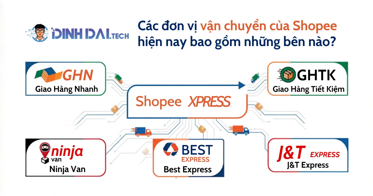 Các đơn vị vận chuyển của Shopee hiện nay bao gồm những bên nào