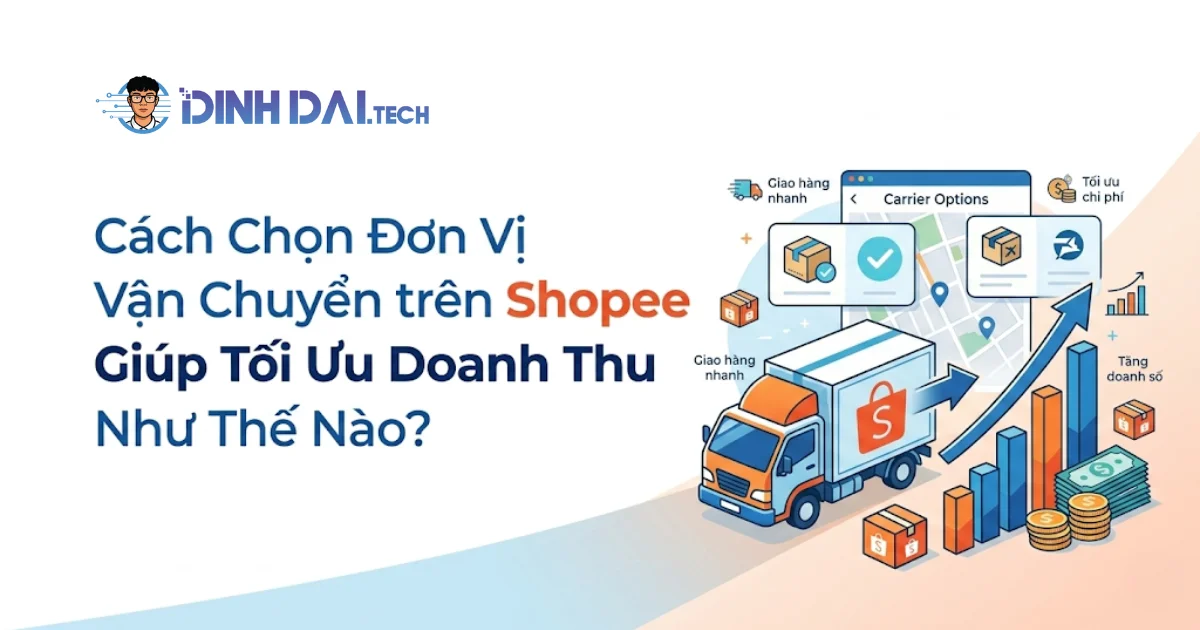 Cách chọn đơn vị vận chuyển trên shopee giúp tối ưu doanh thu như thế nào